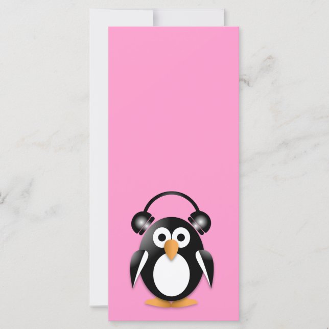Pinguim com fones de ouvido (Frente)