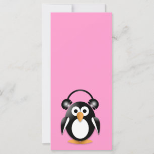Pinguim com fones de ouvido