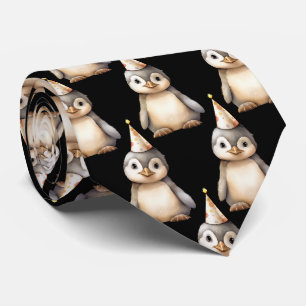 Pinguim com Gravata de Cacho de Aniversário
