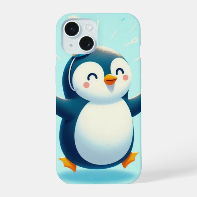 Pinguim Dançando com um Chapéu de Festa (Verso)