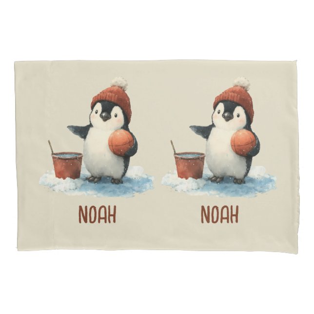 Pinguim de Basquetebol de Inverno Personalizado pa (Frente)