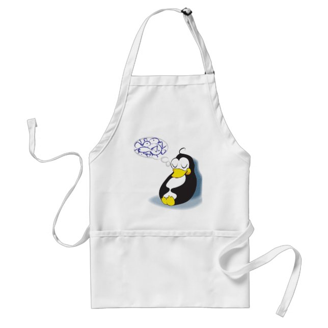 pinguim do sono que sonha sobre o avental dos (Frente)
