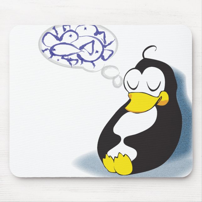 pinguim do sono que sonha sobre o mousepad dos (Frente)