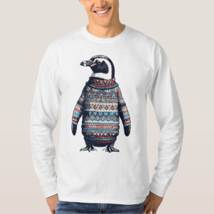 Pinguim Festivo com Suéter Colorido