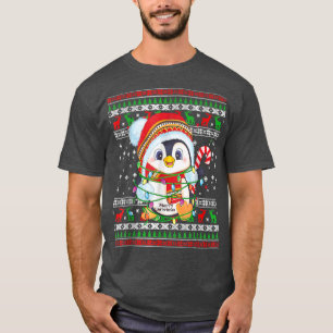 Pinguim Gelado Luz Feia De Natal, Suéter Para Home
