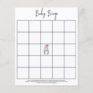 Pinguim - Jogo de bingo para chá de bebê