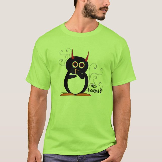 Pinguim mau quem Pooted? T-shirt (Frente)