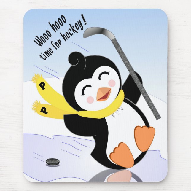 Pinguim Mousepad do hóquei (Frente)