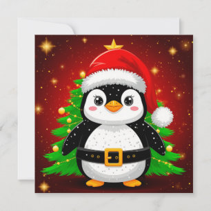 🎄🎅️ Pinguim Papai Noel Árvore de Natal Diversão 