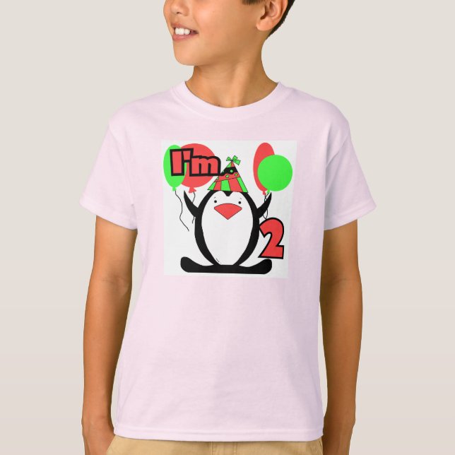 Pinguim sou dois Camisetas e presentes (Frente)