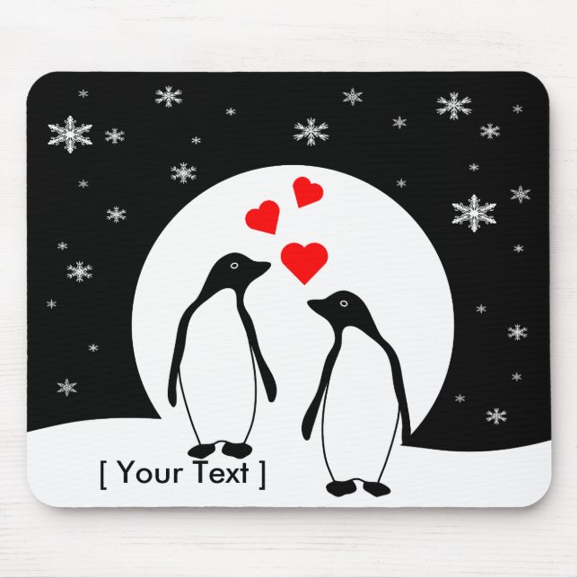 Pinguin Love Mousepad (Frente)