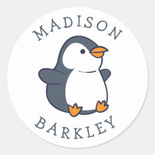 Pinguins adesivos para vedação de envelopes para