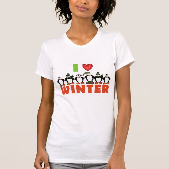 Pinguins adoram Camisetas e presentes de inverno (Frente)