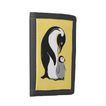 Pinguins amarelos e carteira preta