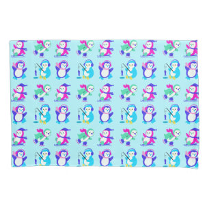 Pinguins Coloridos de Inverno Bonitos