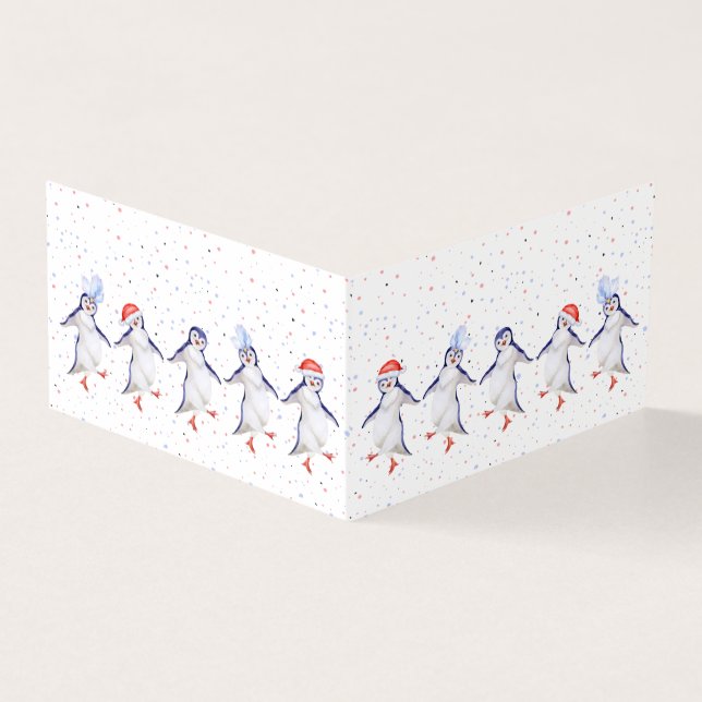 Pinguins Dançantes Bonitos Natal (Exterior)