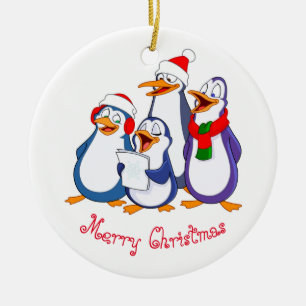 Pinguins de Feliz enfeites de natal