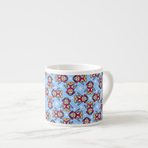 Pinguins de inverno de Natal, caneca espresso azul