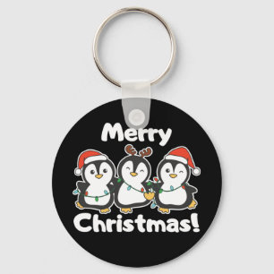 Pinguins de Natal Chaveiro