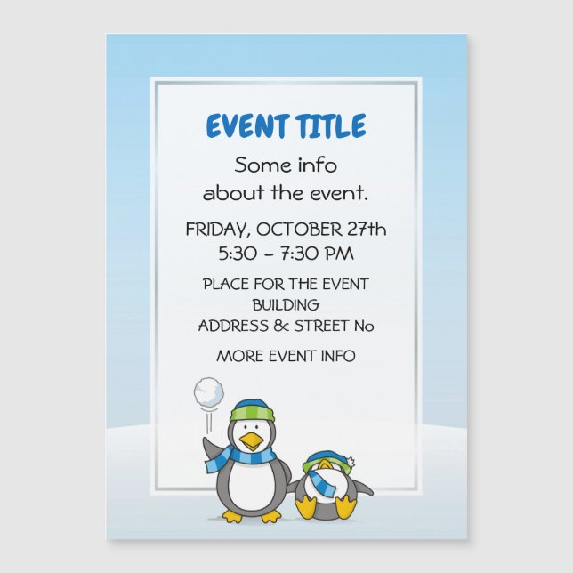 Pinguins de neve (Frente)