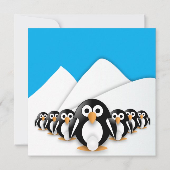 Pinguins engraçados (Frente)