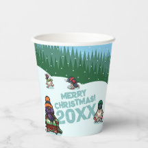 Pinguins Fofos Adicionam Ano Feliz Natal! Inverno