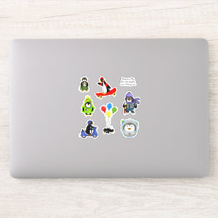 Pinguins no adesivo de corte personalizado Play