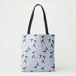 Pinguins por toda a Impressão Tote Bag