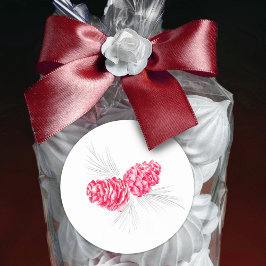 Pinhas em cones, etiqueta de casamento no inverno