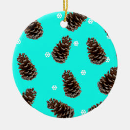 Pinhas Naturais de Natal Ornamento de Cerâmica