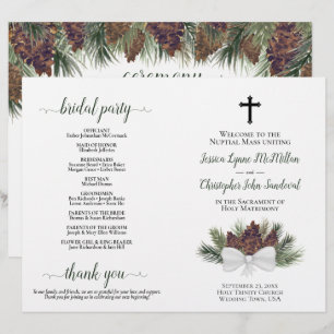 Pinhas Rústicas DIY Dobrável Programa de Casamento