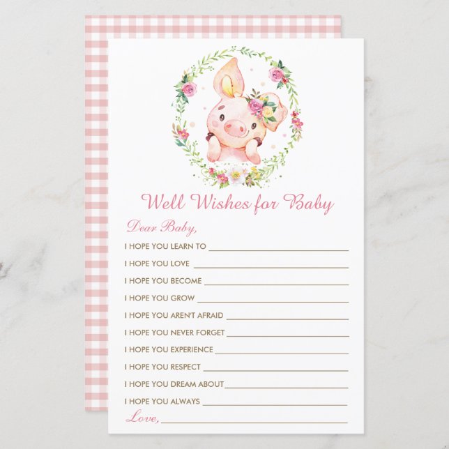 Pinheiro-de-porco rosa-claro Bem Deseja Jogo de Be (Frente/Verso)