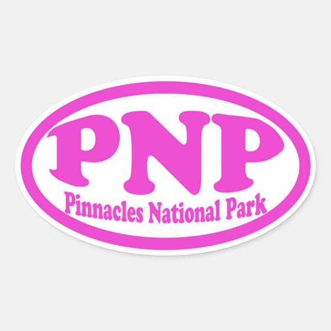 Pinheiros adesivo de cor-de-rosa com oval no Parqu (Frente)
