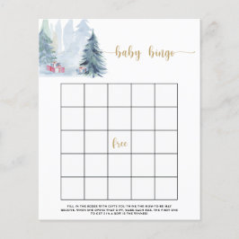 Pinheiros azuis-de-inverno jogo de bingo