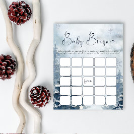 Pinheiros azuis-de-inverno jogo de bingo