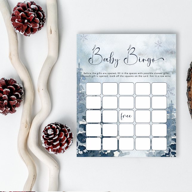 Pinheiros azuis-de-inverno jogo de bingo (Criador carregado)