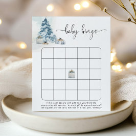 Pinheiros azuis-de-inverno jogo de bingo
