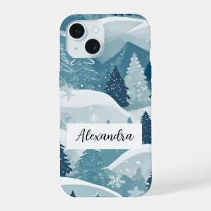 Pinheiros com camadas de neve Design Floresta de i