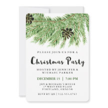 Pinheiros de inverno| Convite de festas de Natal