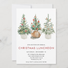 Pinheiros de Natal Convite para Férias