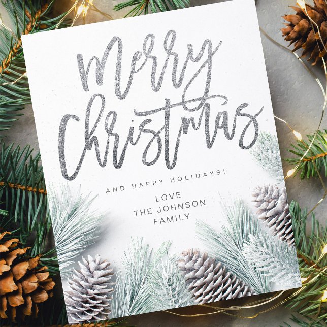 Pinho de Neve e Folha Feliz Natal (Criador carregado)