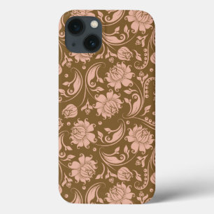 Pink and Brown Floral Pattern
