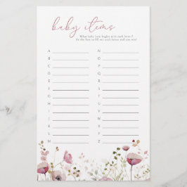 Pink Baby In Bloom Wildflower Baby Items Game