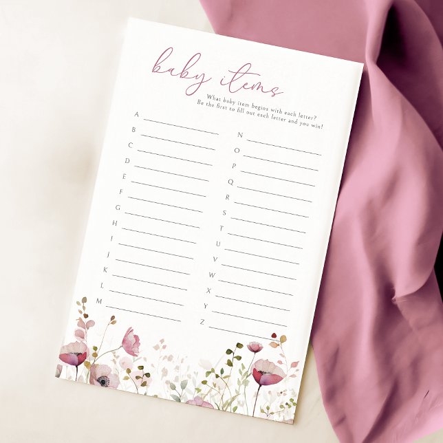 Pink Baby In Bloom Wildflower Baby Items Game (Criador carregado)