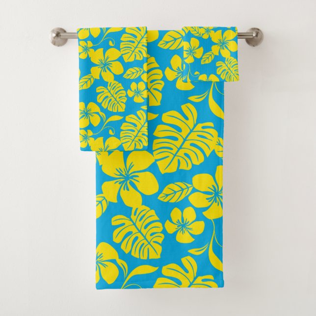 PINK BIKINI (AZUL/AMARELO) CONJUNTO DE TOALHA DO B (Insitu)