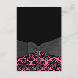 PINK & BLACK DAMASK Convite