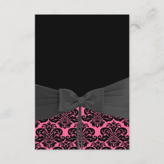 PINK & BLACK DAMASK Convite