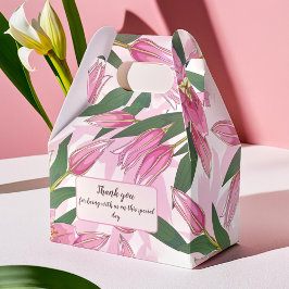 Pink Blooming Lily Obrigado / Caixa de Favoritos B