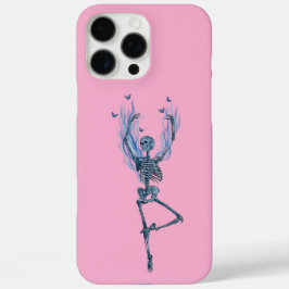 Pink Blue Flames Ballerina Dancing Skeleton Design