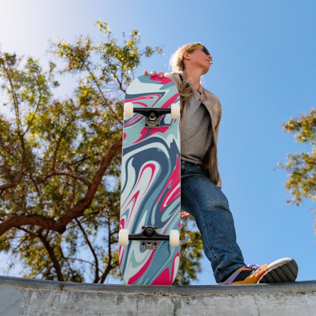 Pink  blue Skateboard (Ao ar livre 1)